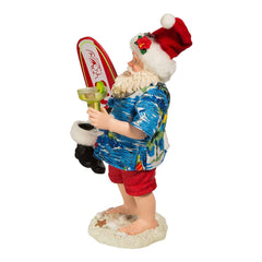 Kurt S. Adler Père Noël tenant boisson et chaussure ajoutant caractère