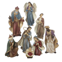 Kurt S. Adler crèche face montrant ensemble harmonieux et couleurs vives