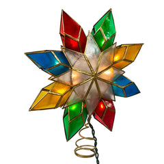 Kurt S. Adler étoile face avant montrant design 8 branches et effet multicolore