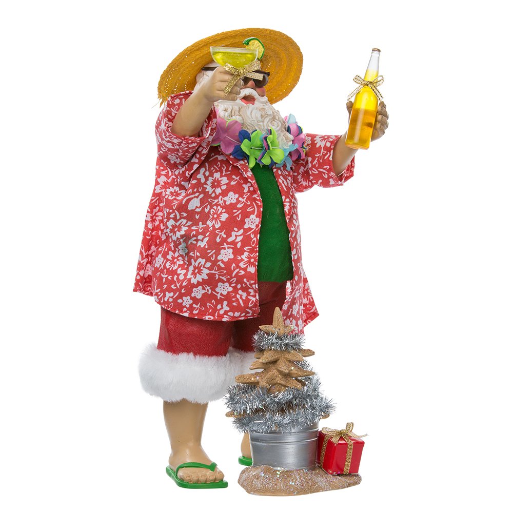 Kurt S. Adler Père Noël plage face apportant une touche ludique