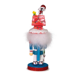 Kurt S. Adler snoopy bonnet de Noël gros plan montrant la finition peinte
