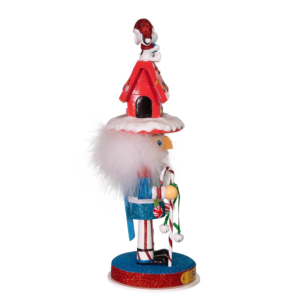 Kurt S. Adler snoopy détail niche rouge et guirlandes illuminées