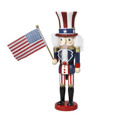 Kurt S. Adler casse-noisette Uncle Sam gros plan visage et chapeau, finition détaillée et attrayante