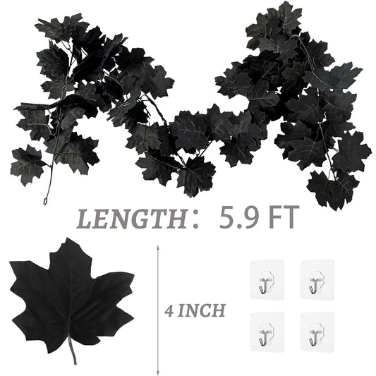 KVCSYAW gros plan sur feuille d'érable noire montrant texture réaliste