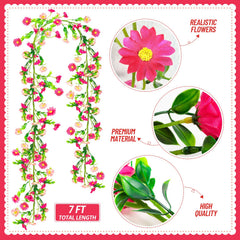 KVCSYAW affichage des quatre guirlandes roses pour volume et options de décoration