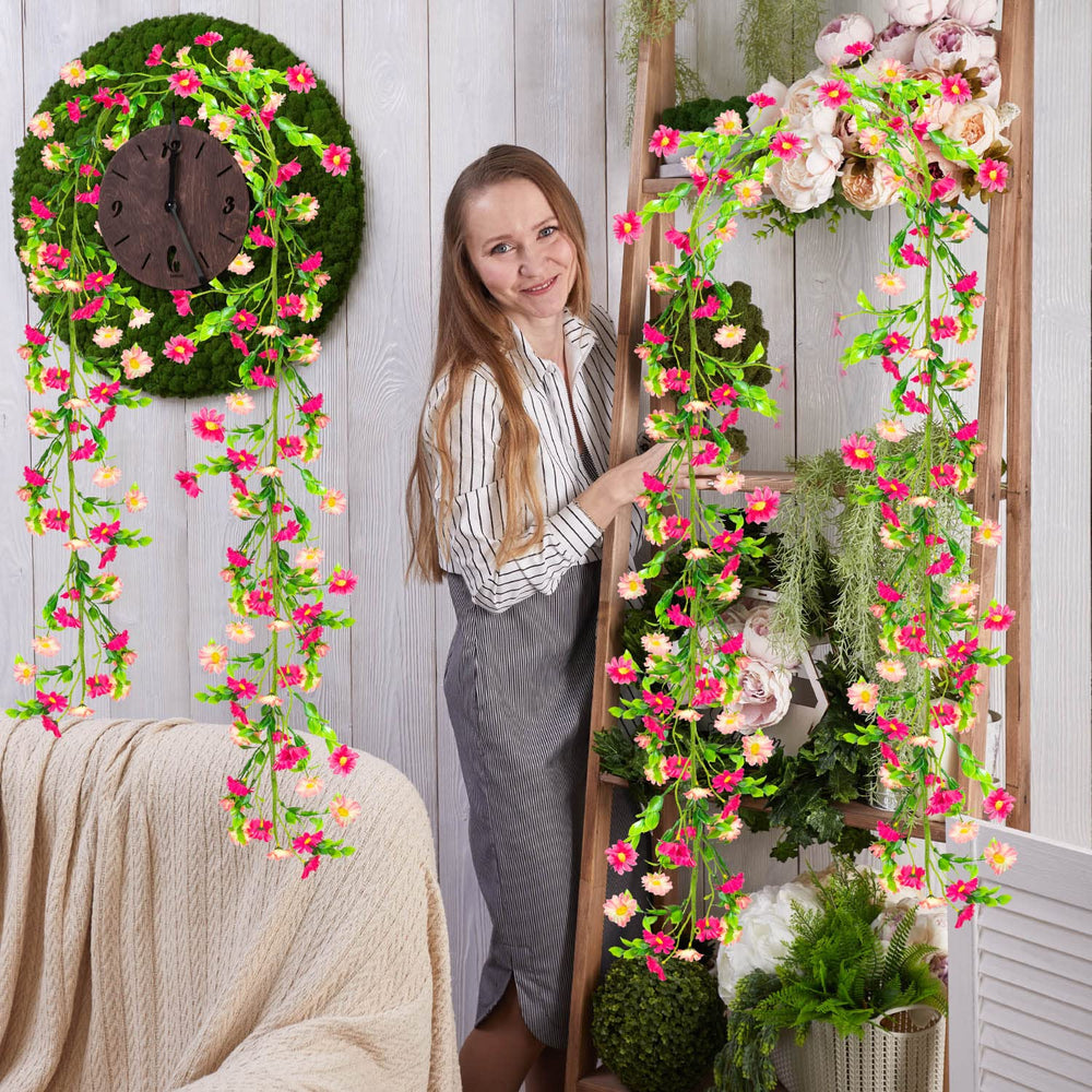 KVCSYAW guirlande utilisée sur arche de mariage apportant décor floral durable