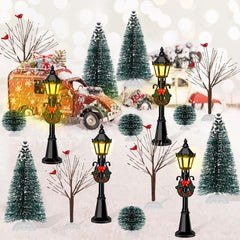 KVCSYAW douze mini-arbres regroupés créant profondeur et perspective