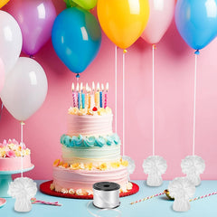 KVCSYAW rouleau de ruban froncé blanc facilitant fixation soignée des ballons