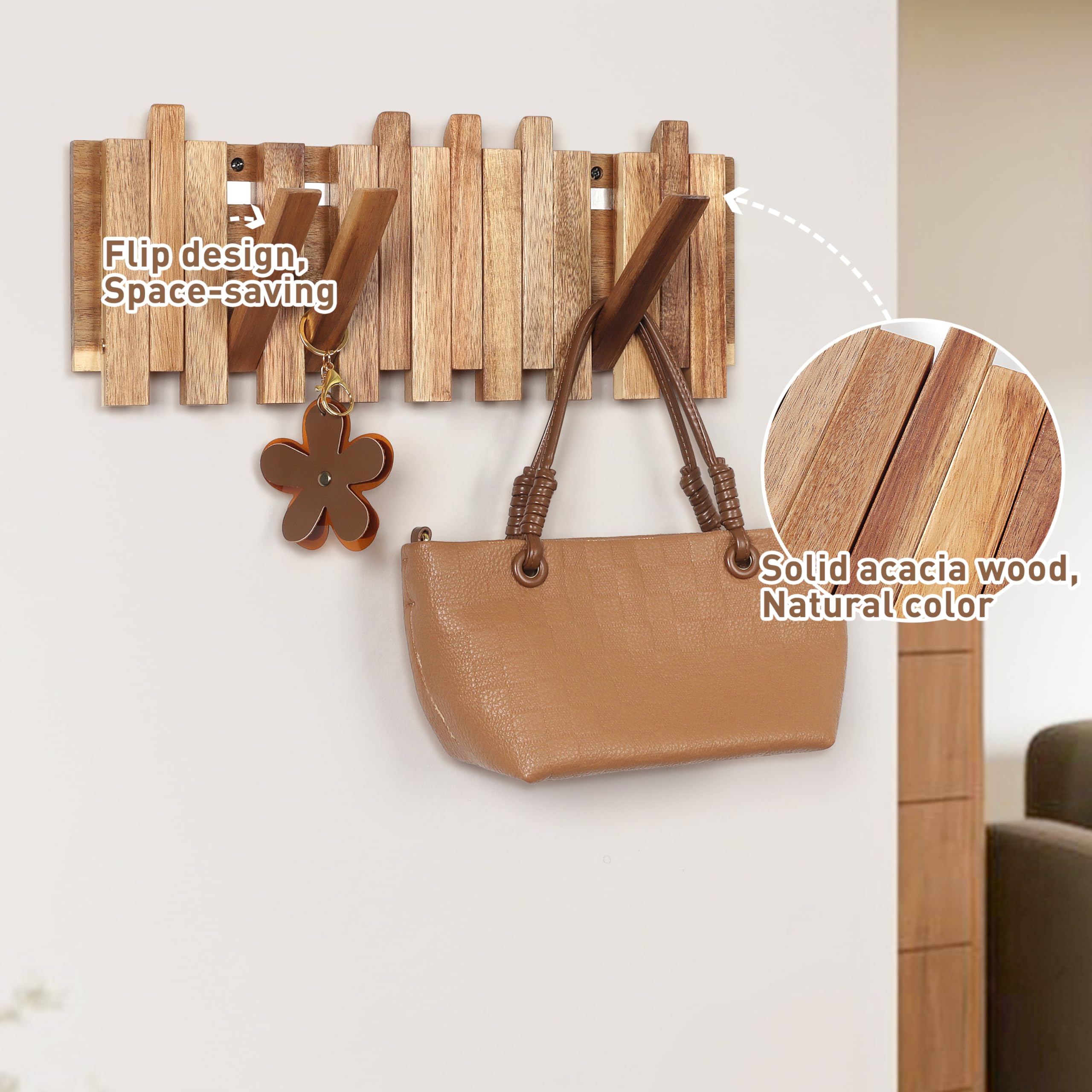 KYIAANY porte-manteaux chargé de manteaux, démontre capacité de charge élevée