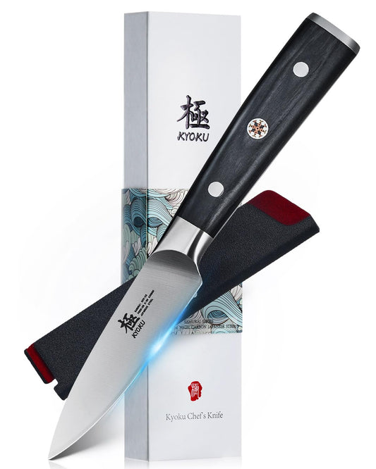 KYOKU couteau d'office face avant montrant la lame et l'équilibre