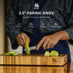 KYOKU gros plan damas VG-10 mettant en valeur motif et durabilité