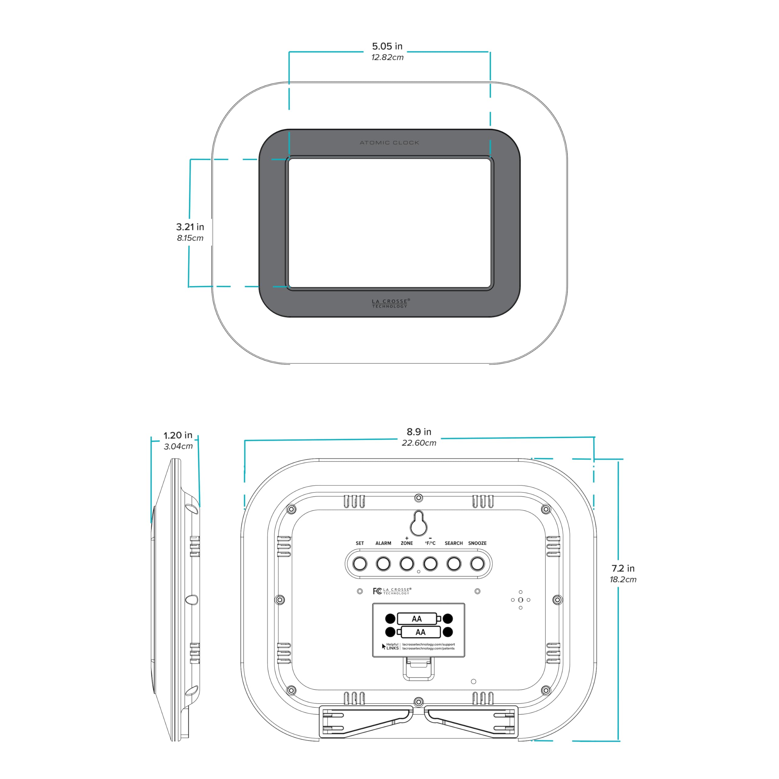 La Crosse Technology comparaison taille montre encombrement compact pratique