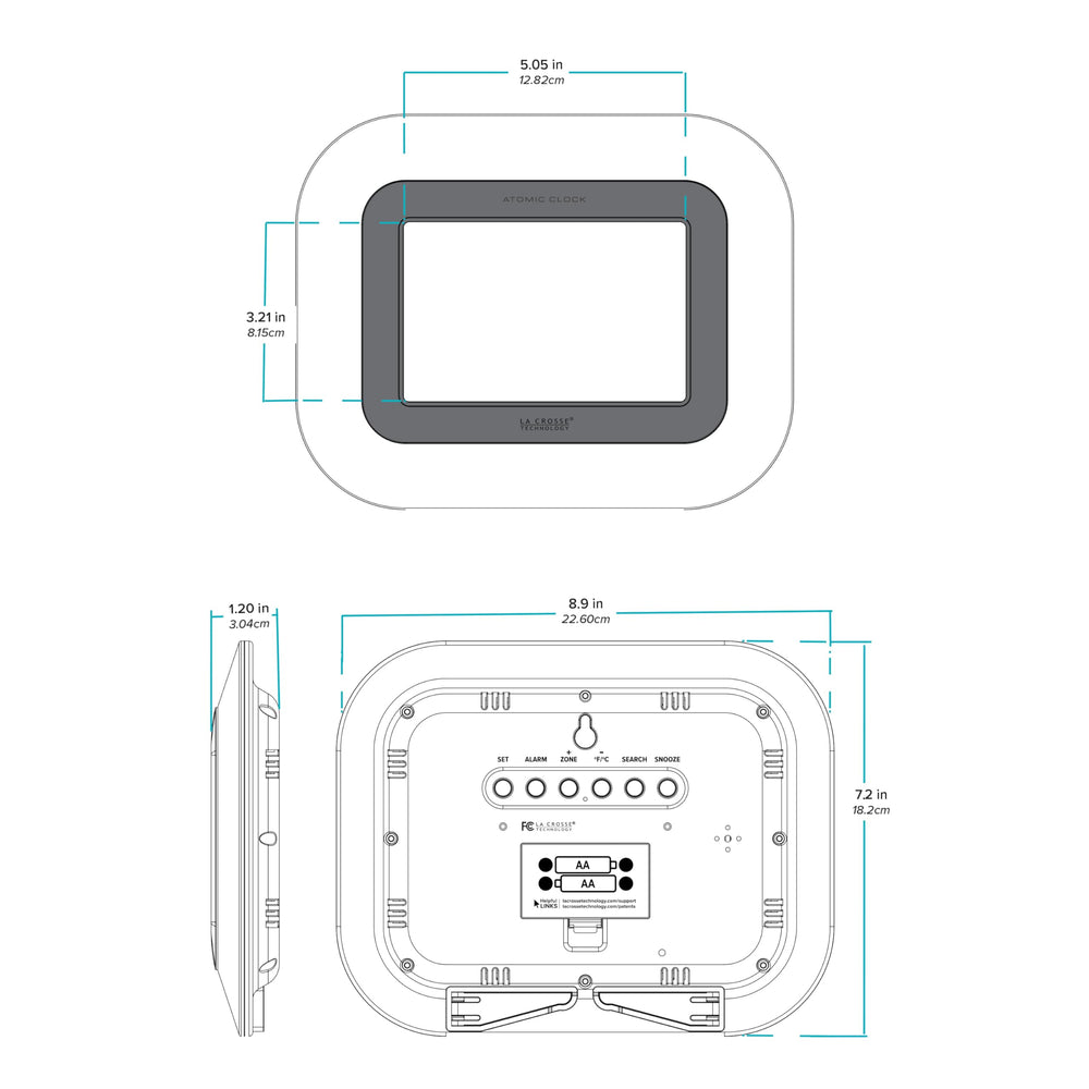 La Crosse Technology comparaison taille montre encombrement compact pratique
