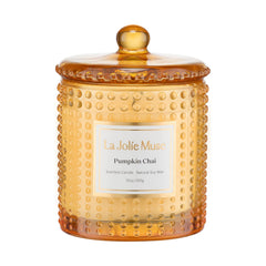 LA JOLIE MUSE bougie Pumpkin Chai face élégante et parfum réconfortant