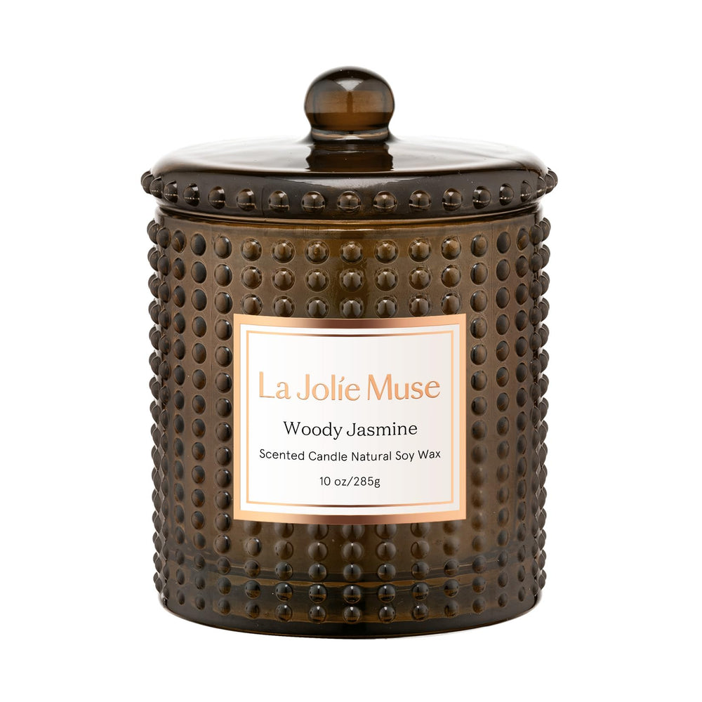 LA JOLIE MUSE bougie Woody Jasmine face élégante et décorative