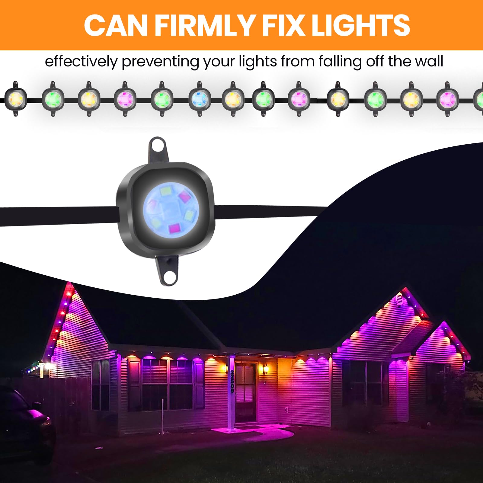 Laegam clip gros plan ruban LED Govee Pro H706 enclenché sans glisser