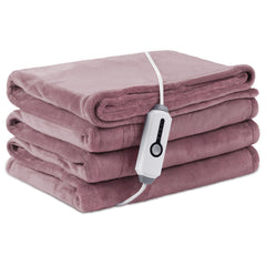 LaffyLo plaid chauffant devant montrant couverture soyeuse et chaleur confortable