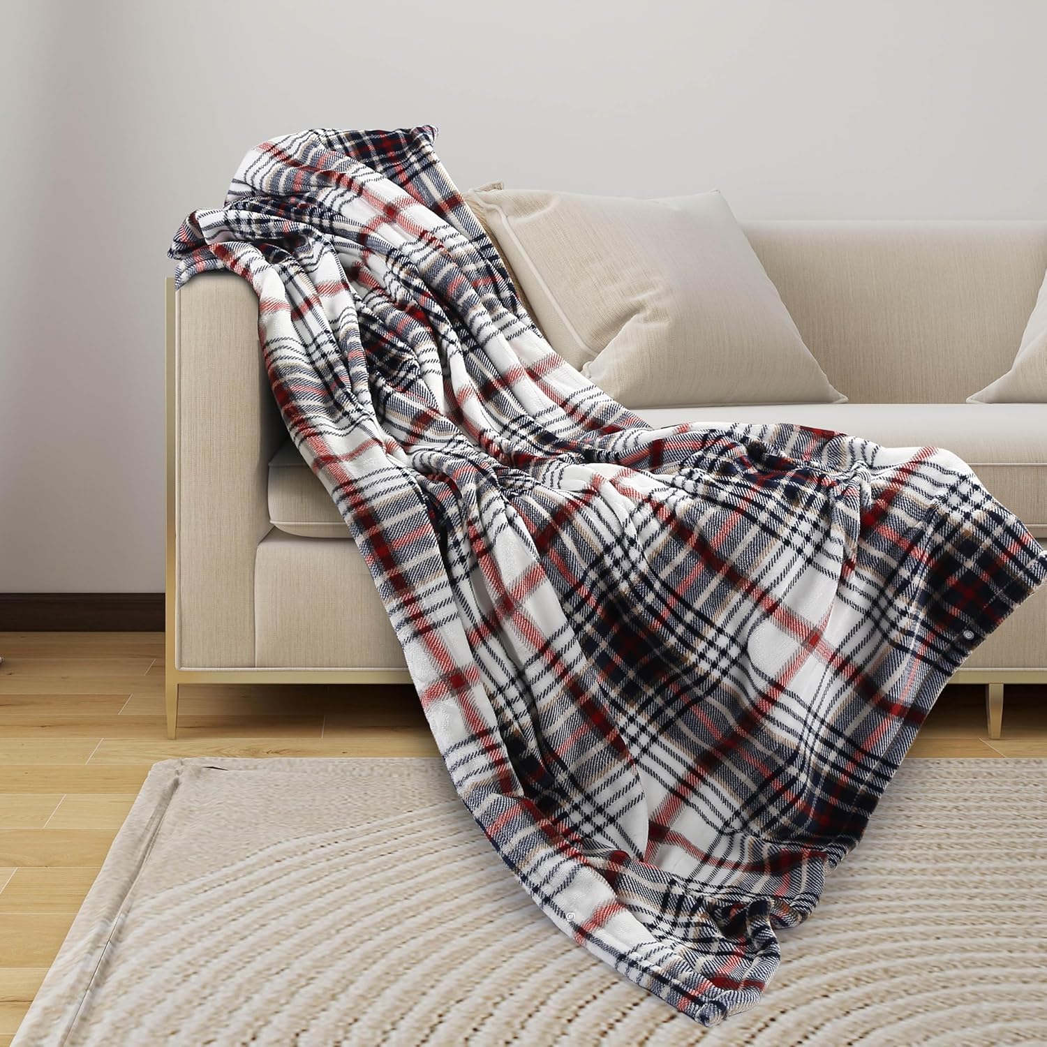 LaffyLo plaid plié en paquet cadeau, idéal pour offrir