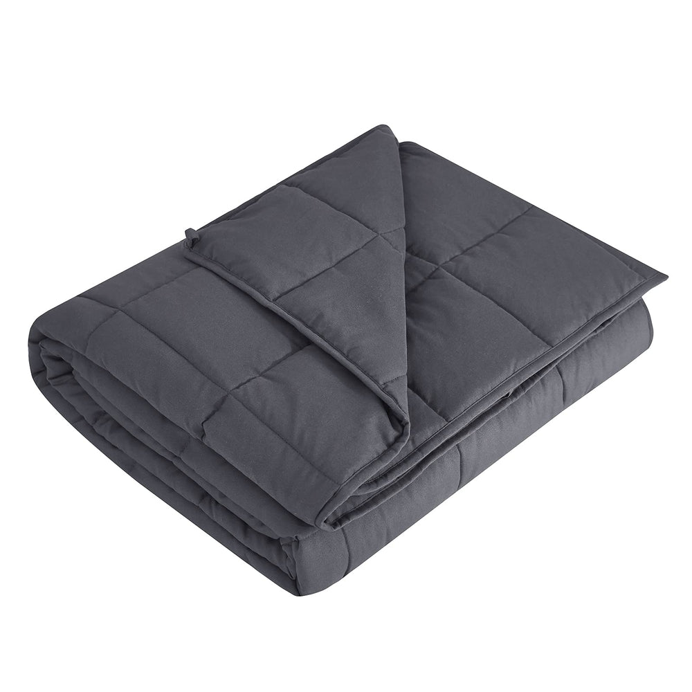 L'AGRATY couverture pondérée face avant montrant design et bordures pour confort