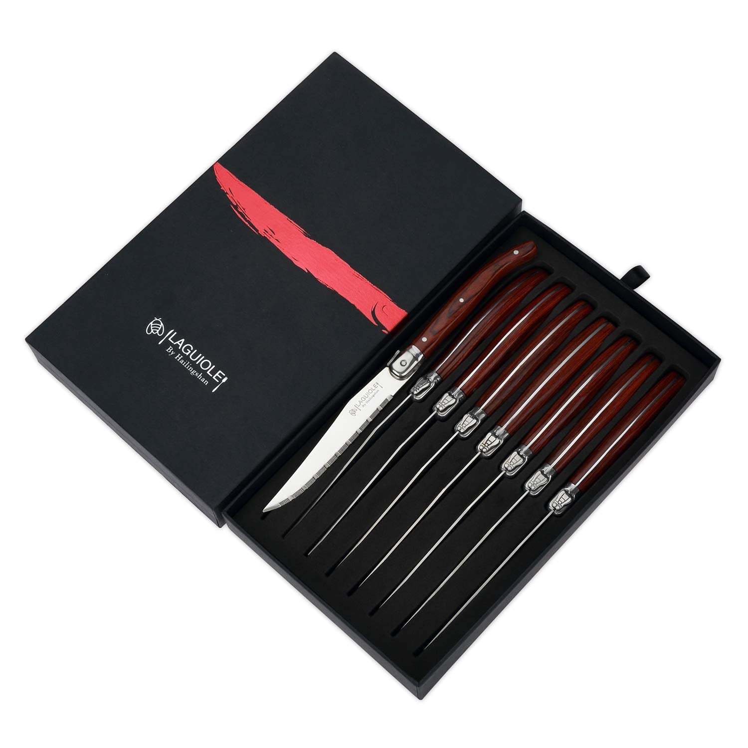 Laguiole by Hailingshan ensemble de 8 couteaux harmonie de service