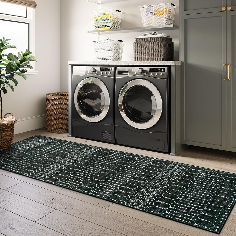 Lahome zoom motif géométrique distressed, style décoratif durable