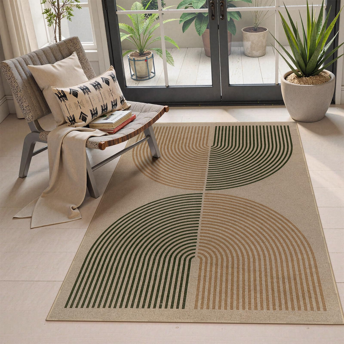 Lahome vue face avant du tapis 3x5 offrant style moderne et accueil