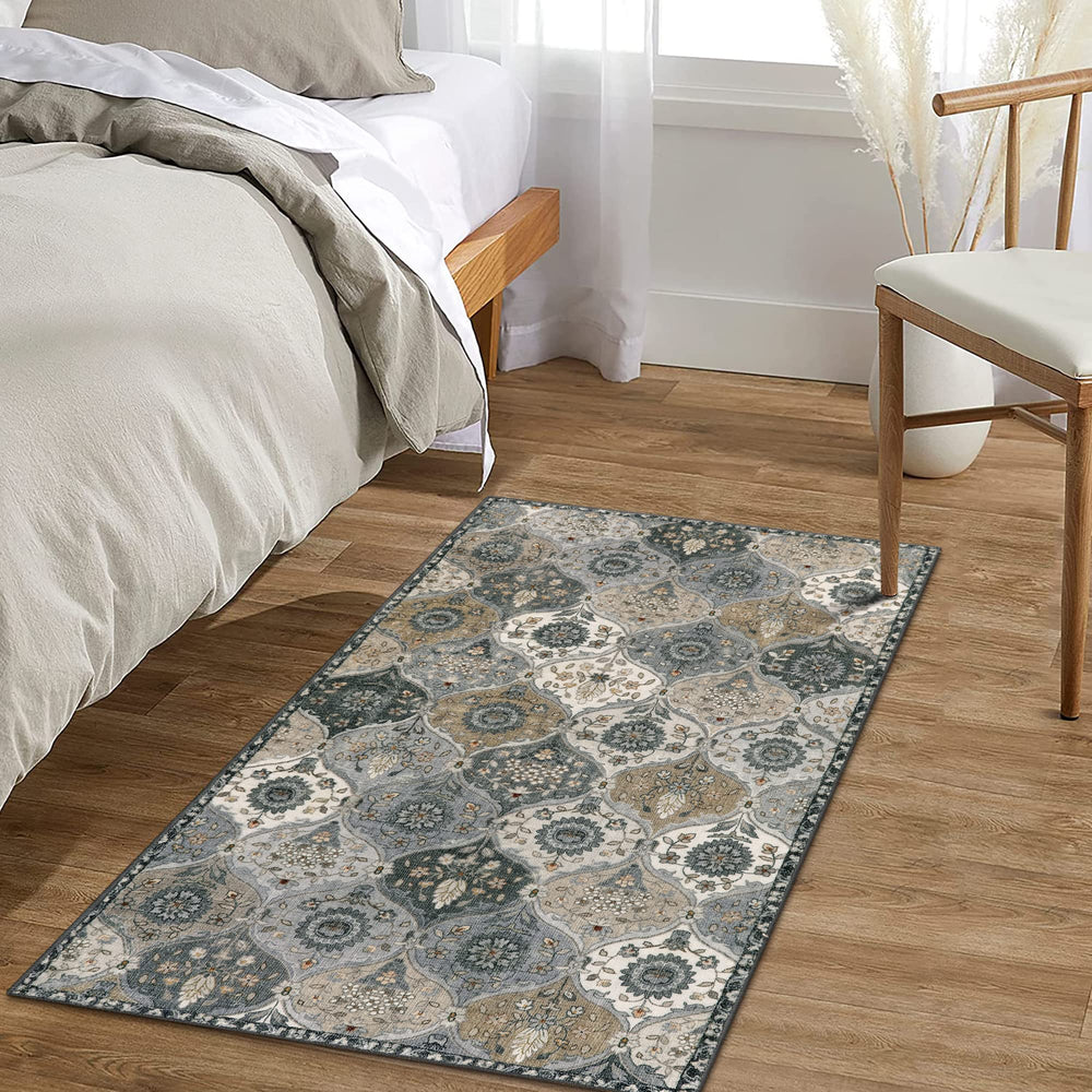 Lahome tapis marocain échelle avec objets montrant taille 2x4 et adaptation espace