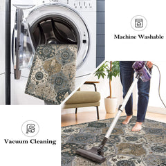 Lahome tapis marocain texture poil bas confortable pour pieds et facile entretien