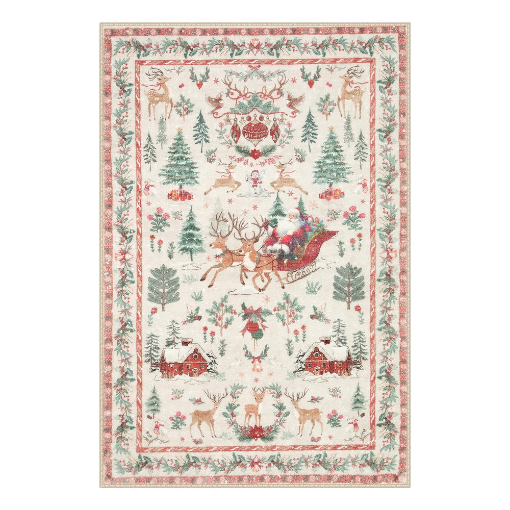 Lahome tapis intégré à une déco salon hivernale, renforce l’ambiance