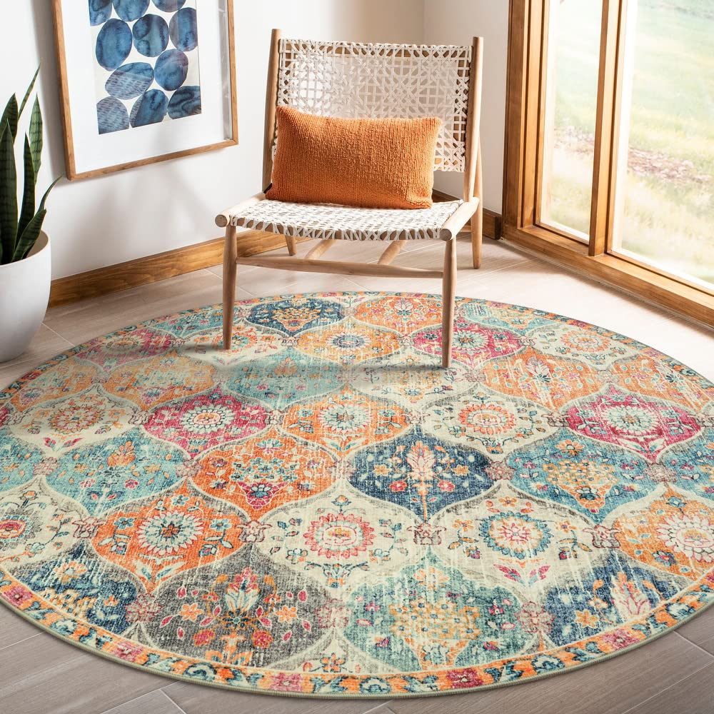 Lahome tapis rond 5ft face avant, apporte chaleur décorative