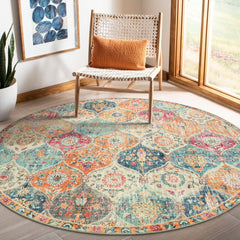 Lahome tapis rond 5ft face avant, apporte chaleur décorative