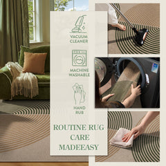 Lahome tapis placé dans une entrée décorée apportant chaleur visuelle