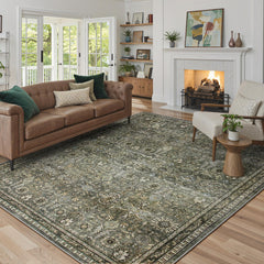 Lahome face avant du tapis 8x10 montrant couleur et style vintage