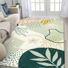 Lahome tapis vert sauge face avant apportant harmonie décorative