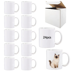LaiHiulaan vue avant du mug blanc 11 oz montrant l’anse ronde et la surface prête