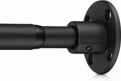 LAKEROD barre de douche vue frontale, tenue solide et design noir mat
