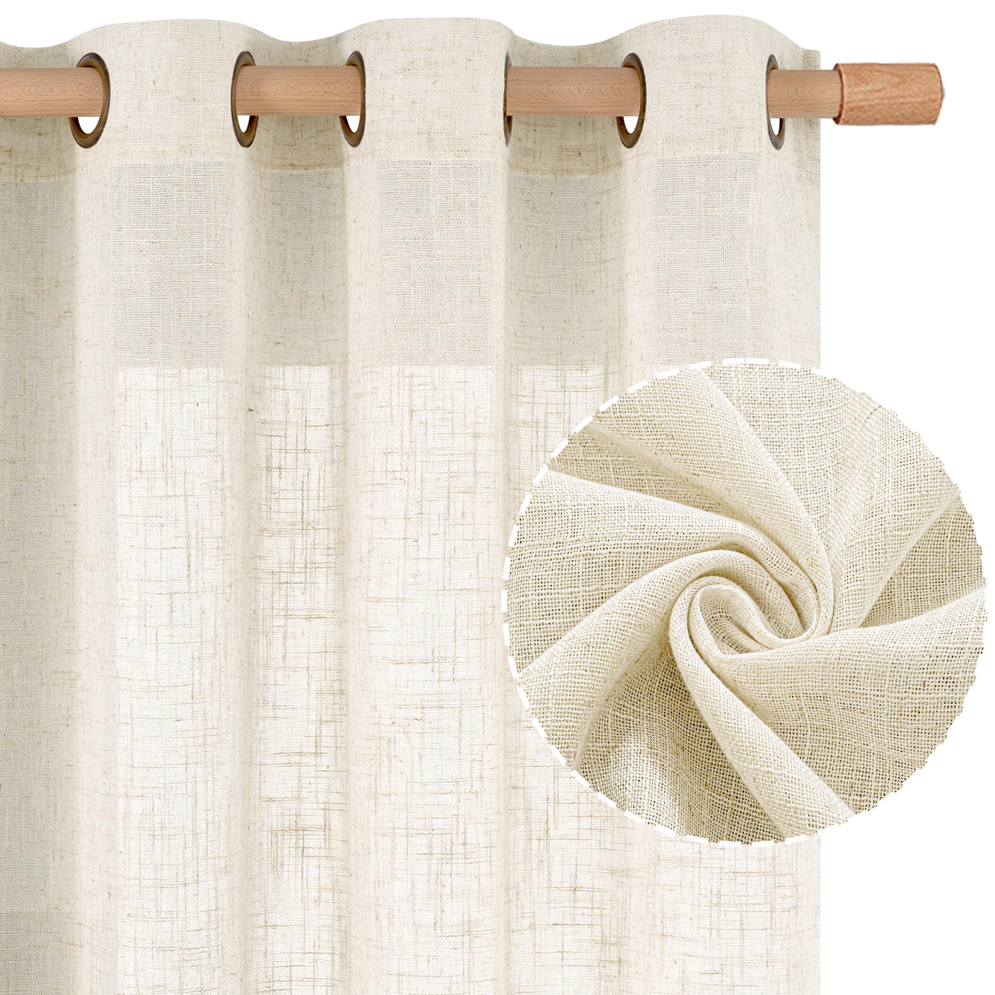 LAMIT rideau devanture ensemble 2 panneaux pour décor élégant