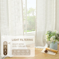 LAMIT rideaux ouverts filtrant lumière pour ambiance chaleureuse