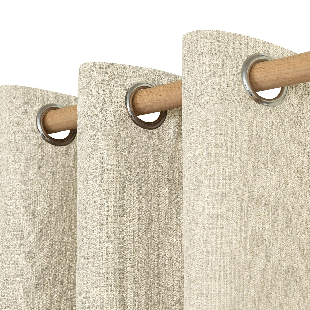 LAMIT rideau beige face avant, look naturel et élégant