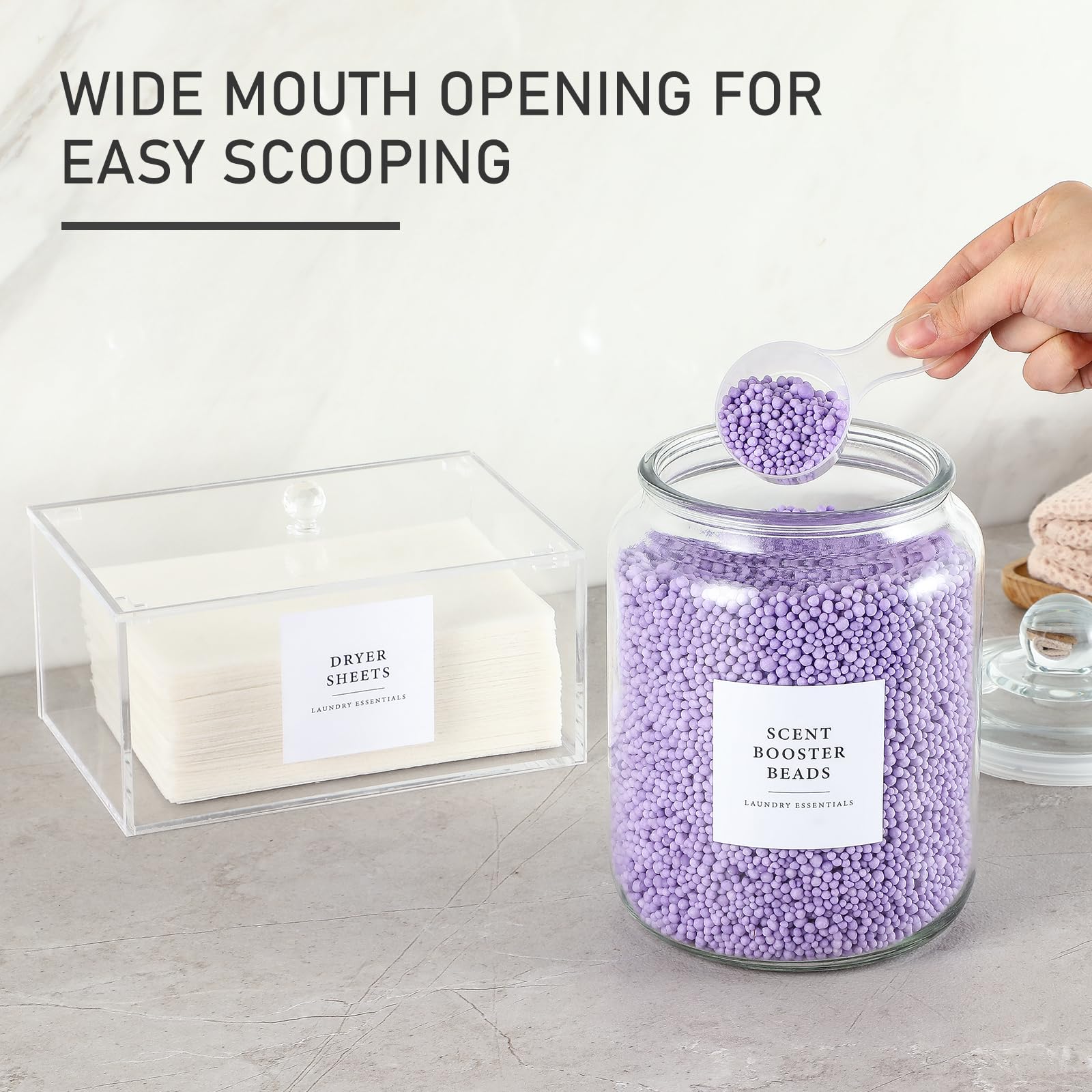 LANDNEOO bocaux avec perles de parfum sur étagère esthétique
