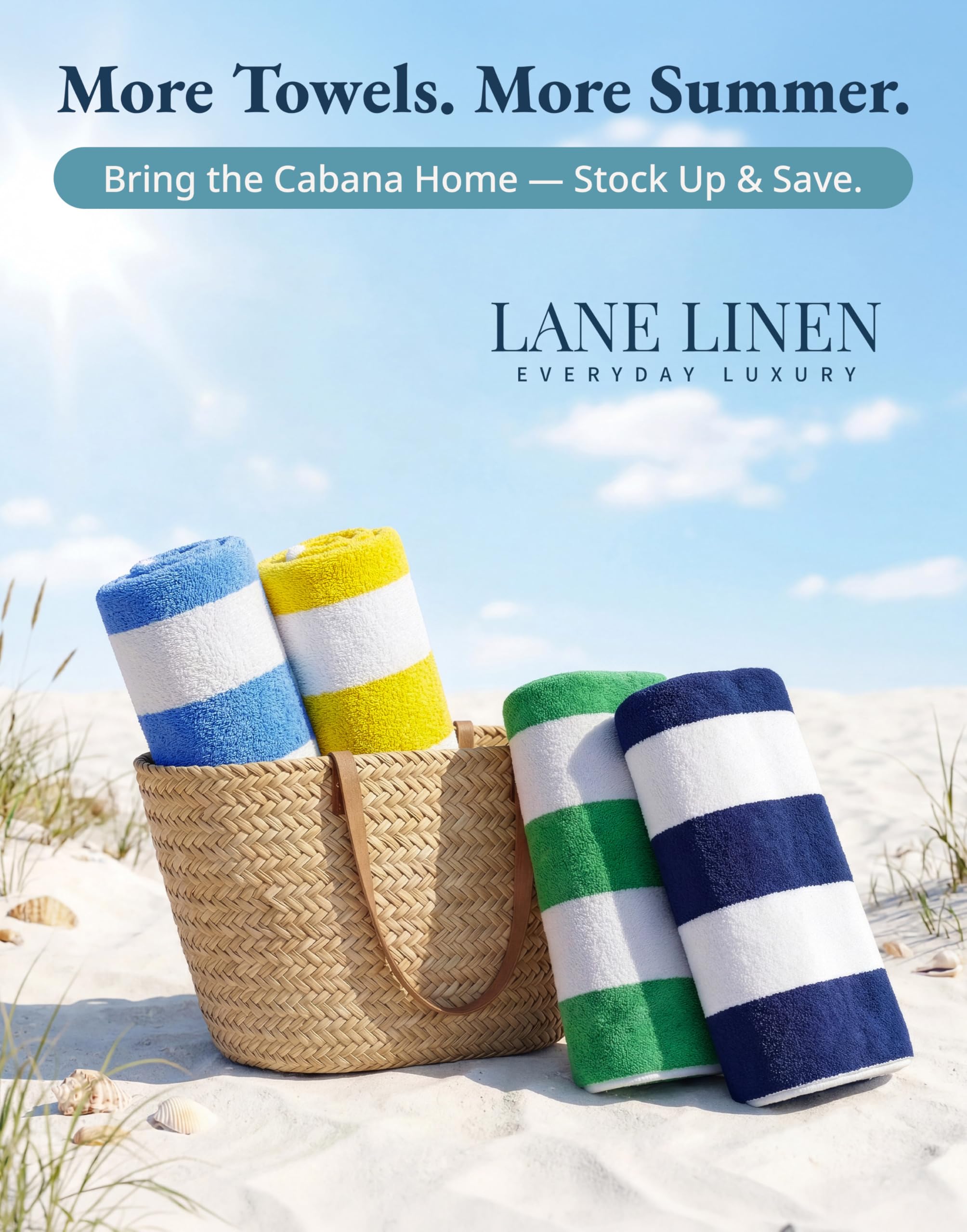 LANE LINEN serviette dans décor piscine lifestyle ajoutant touche resort