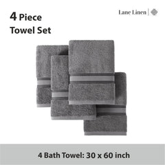 LANE LINEN serviette comparée sur une chaise, illustre la taille 30" x 60"