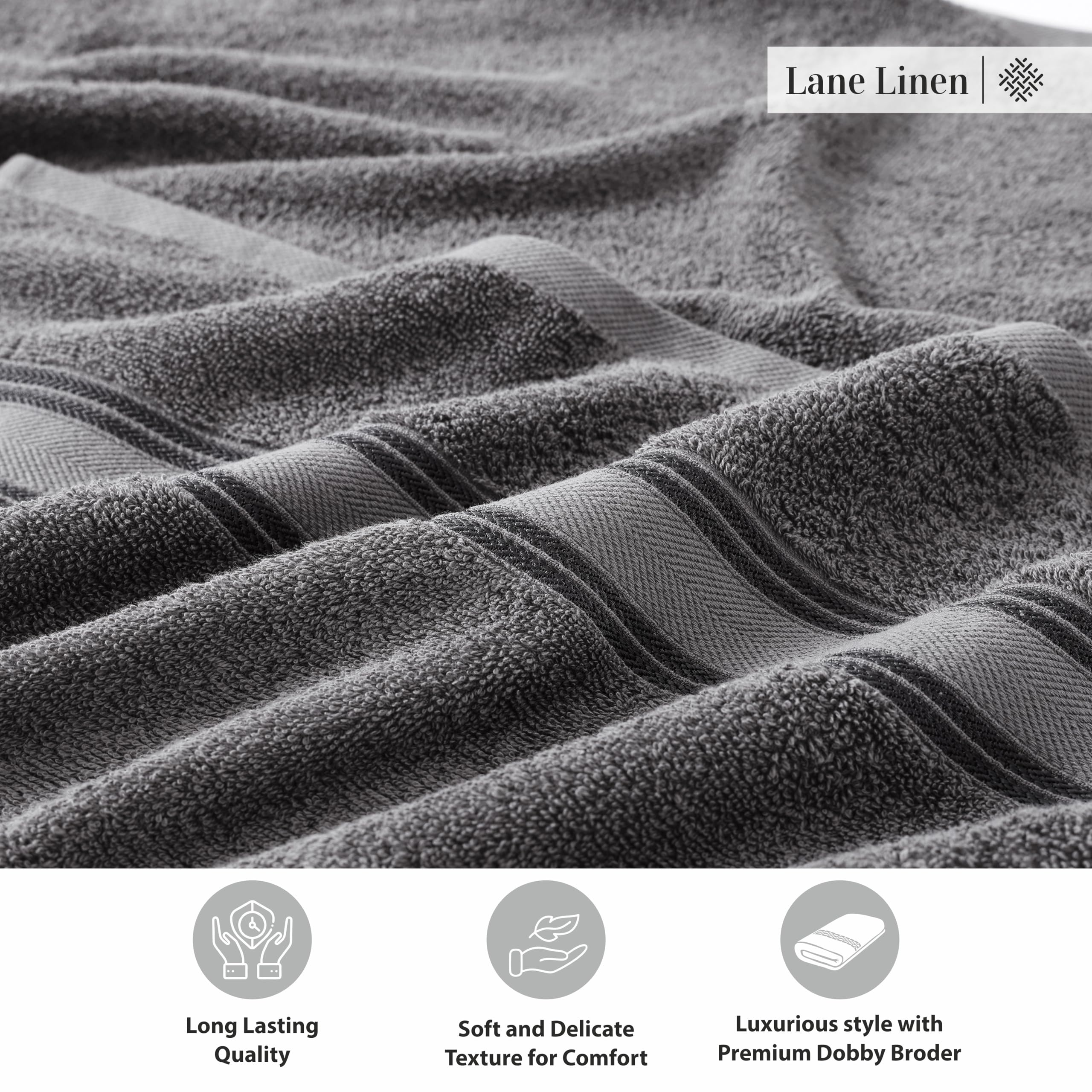 LANE LINEN détail de la bordure, finition soignée et résistance au lavage