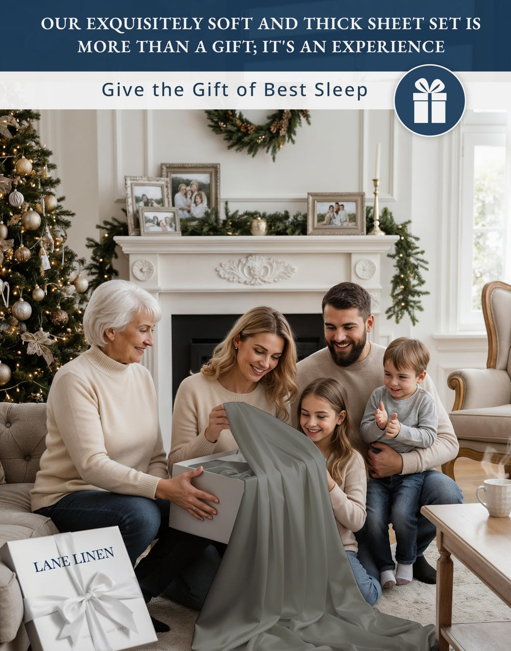 LANE LINEN gros plan du tissage sateen montrant douceur