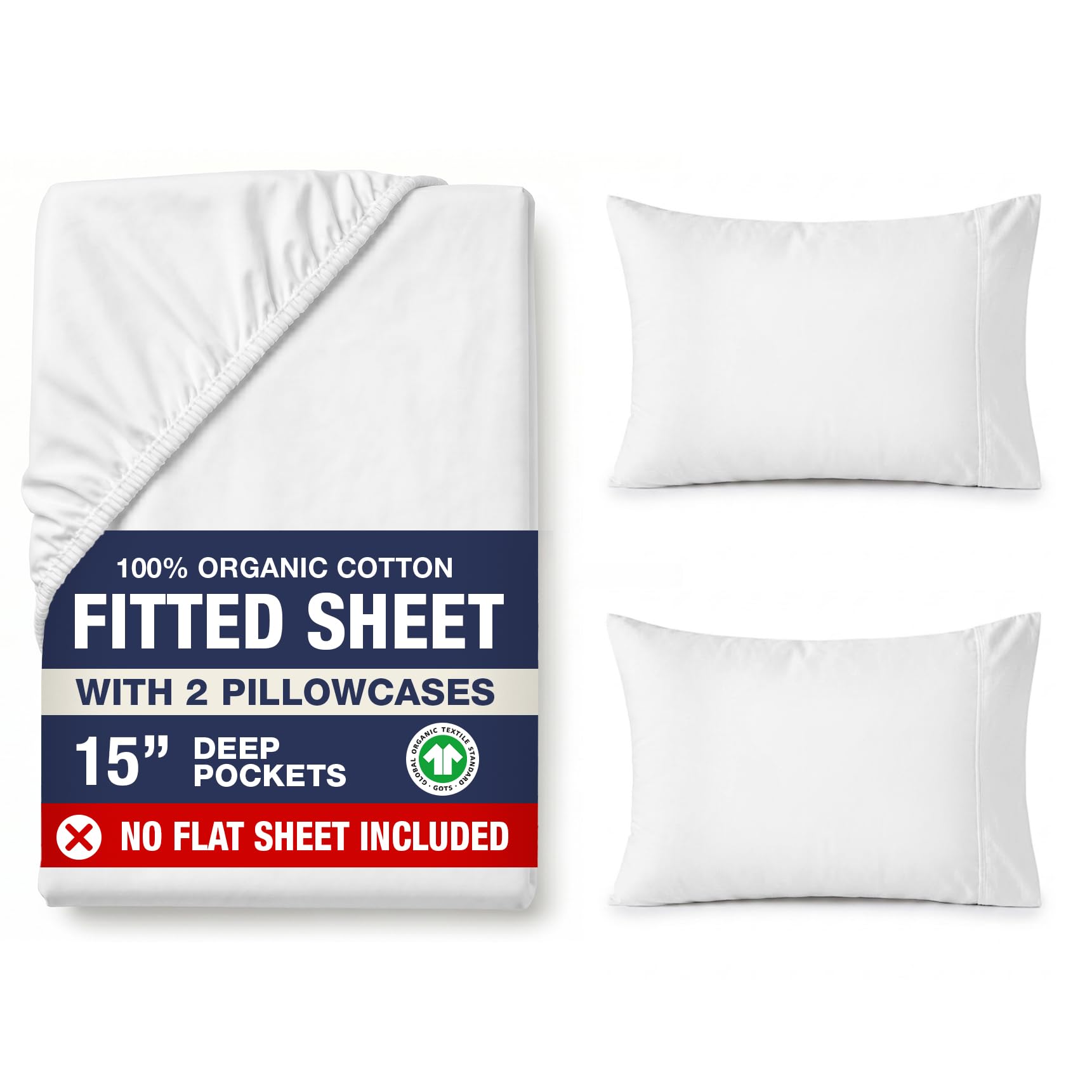 LANE LINEN drap-housse face pleine montrant maintien et finition