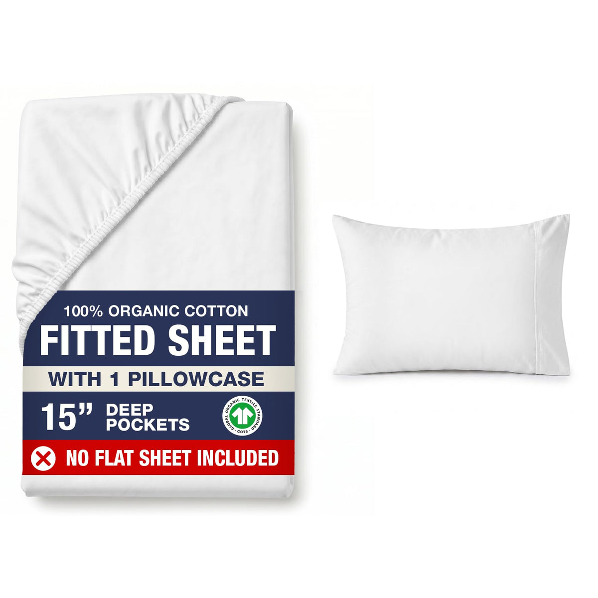LANE LINEN drap-housse face montrant maintien et finition nette
