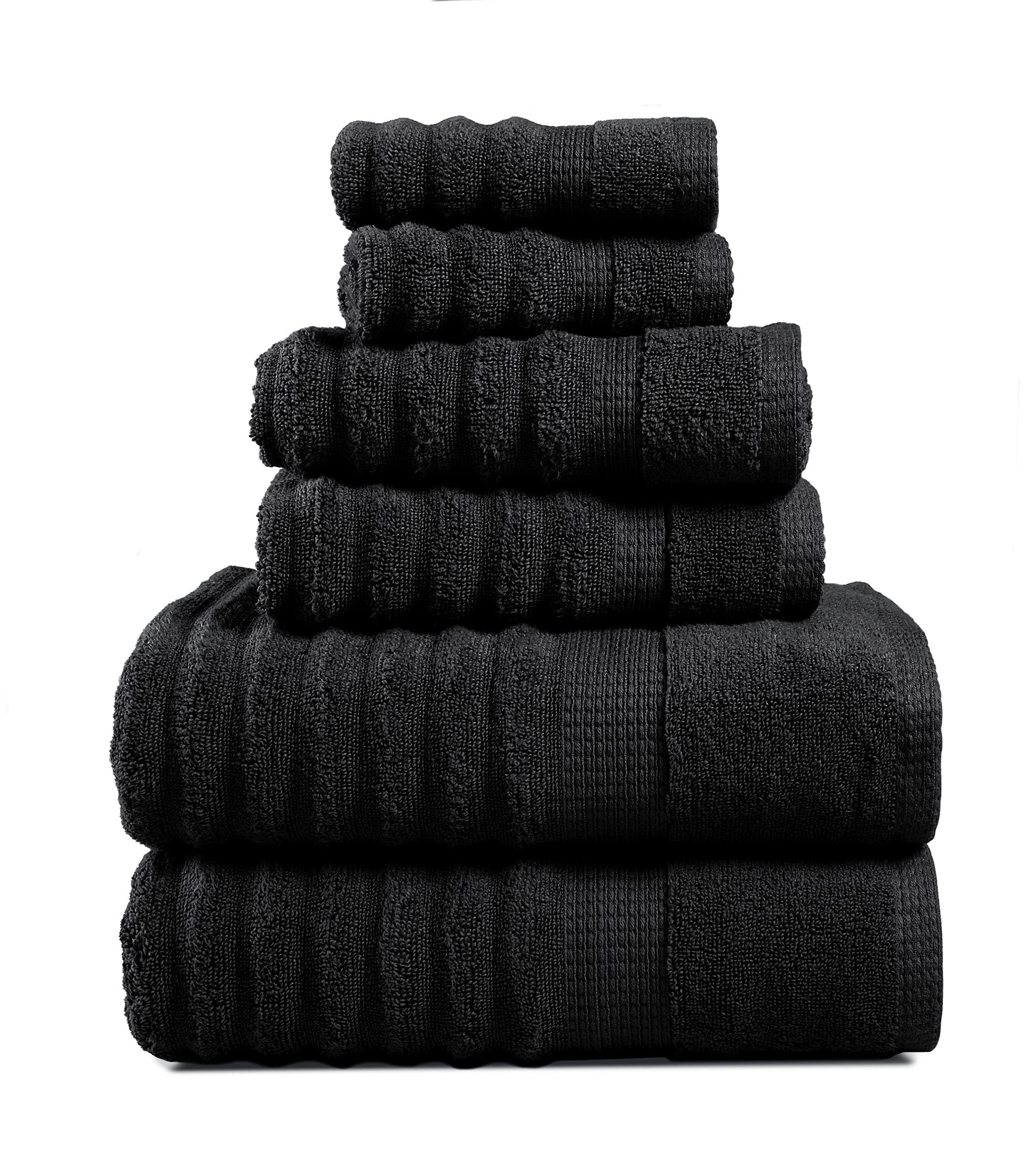 LANE LINEN vue face avant du lot 6 pièces montrant design noir et élégance