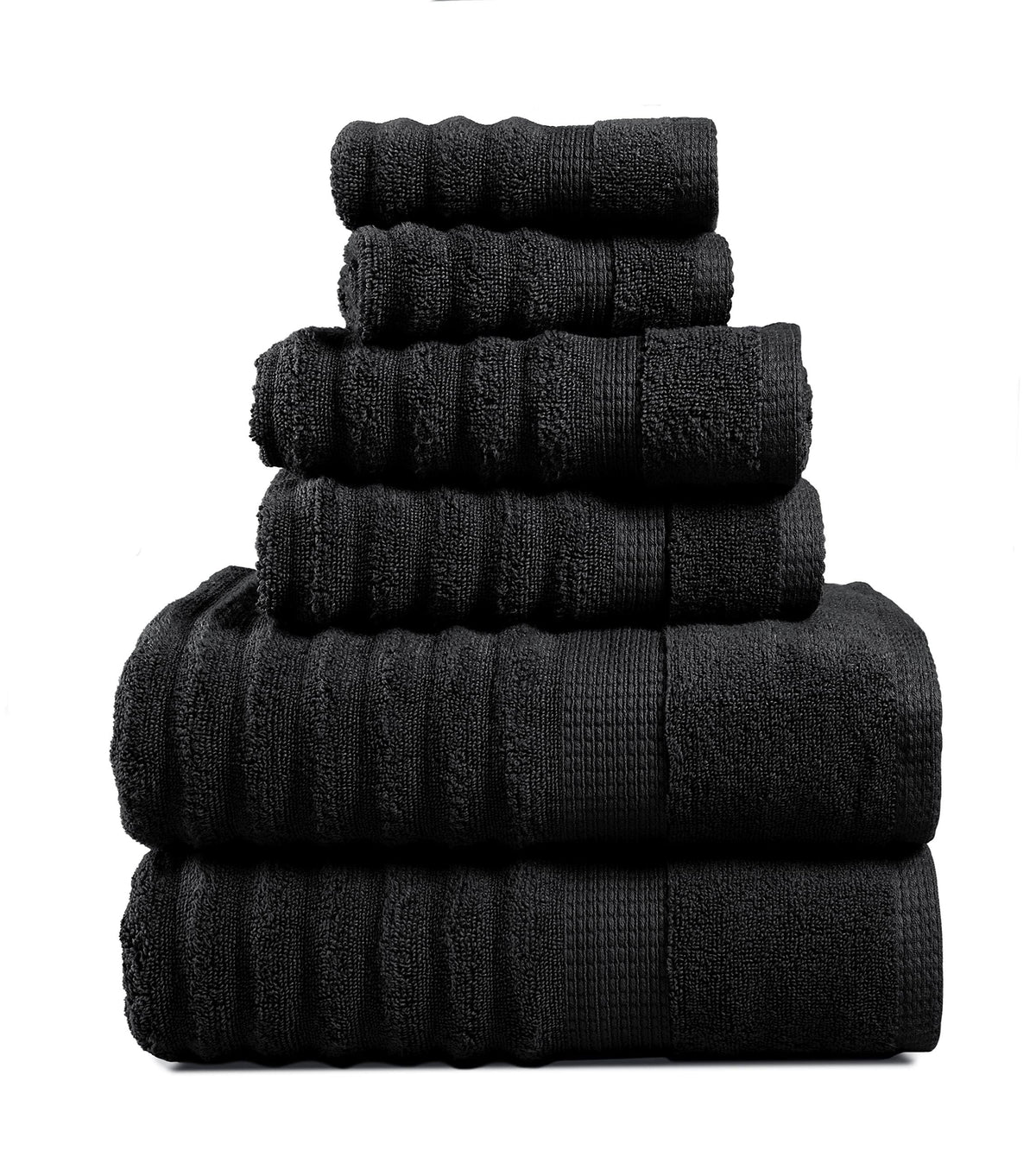 LANE LINEN vue face avant du lot 6 pièces montrant design noir et élégance