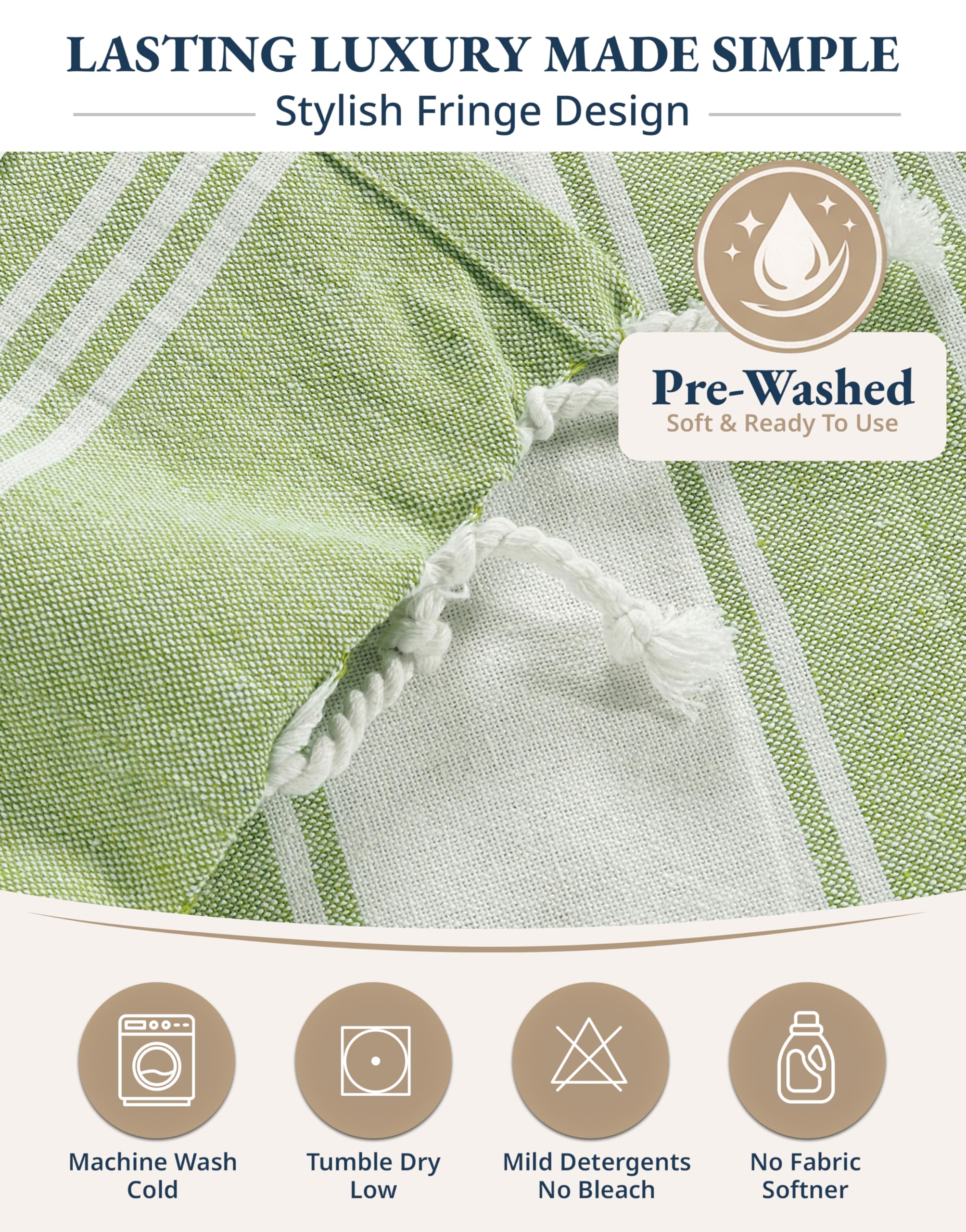LANE LINEN pack de six serviettes colorées prêt à offrir et coordonné