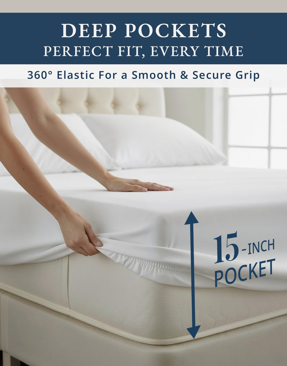 LANE LINEN draps posés sur un lit queen style chambre accueillante et sophistiquée